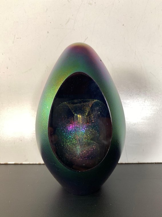 6/16" Artist Signed Solid Glass Art Piece
