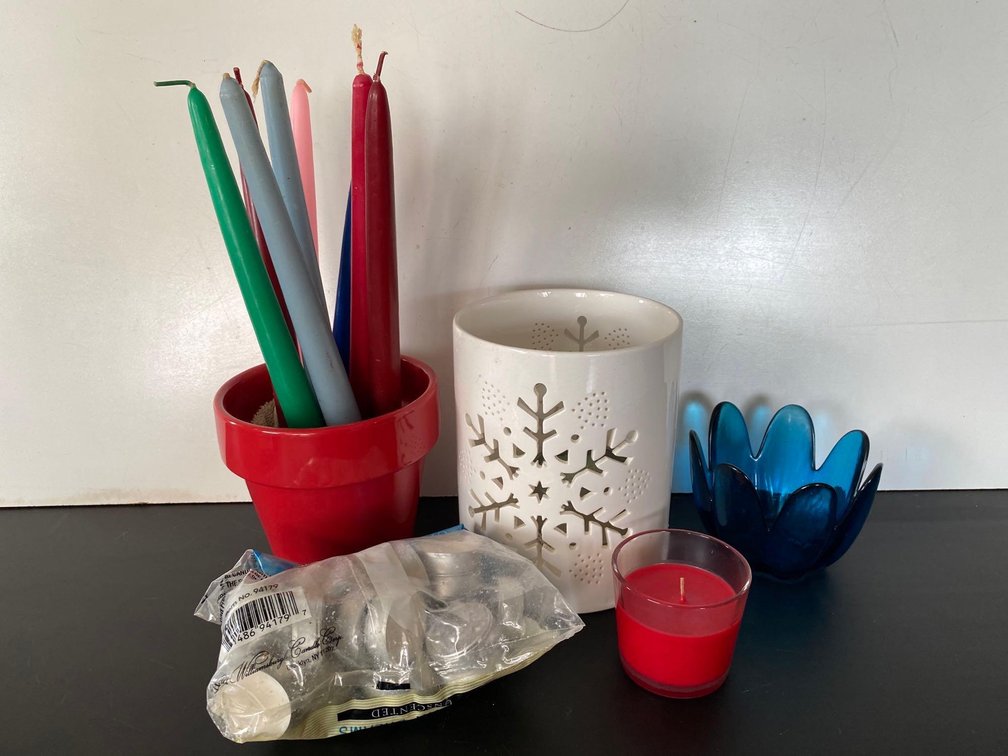 Mixed Lot of Candles and Holders 