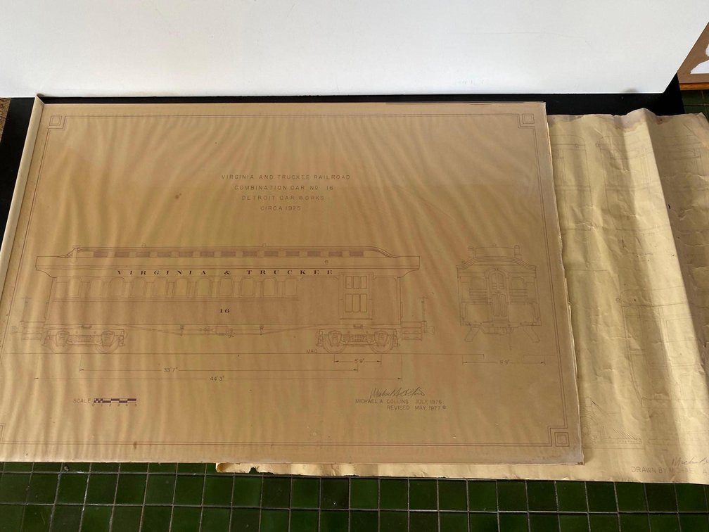 Virginia and Truckee Railroad Train Car Circa 1925 Building Plans 