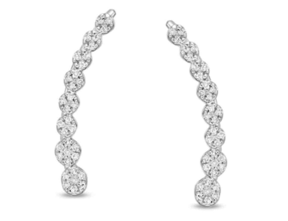 BEAUTIFUL ZALES NEW 2/10 Carat 14k WHITE GOLD Earrings $599 at zales