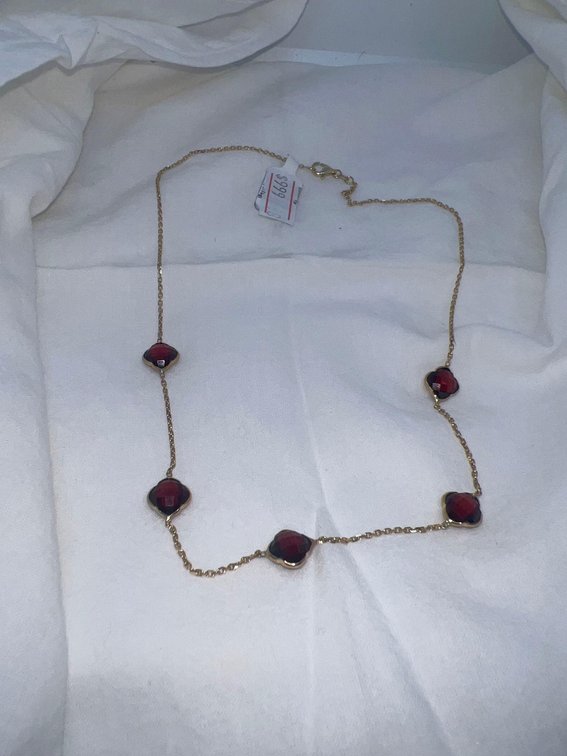 14k Gold Solid and Pure Ruby gemstone necklace BRAND NEW with letter of authenticity $999 At costco NOW!