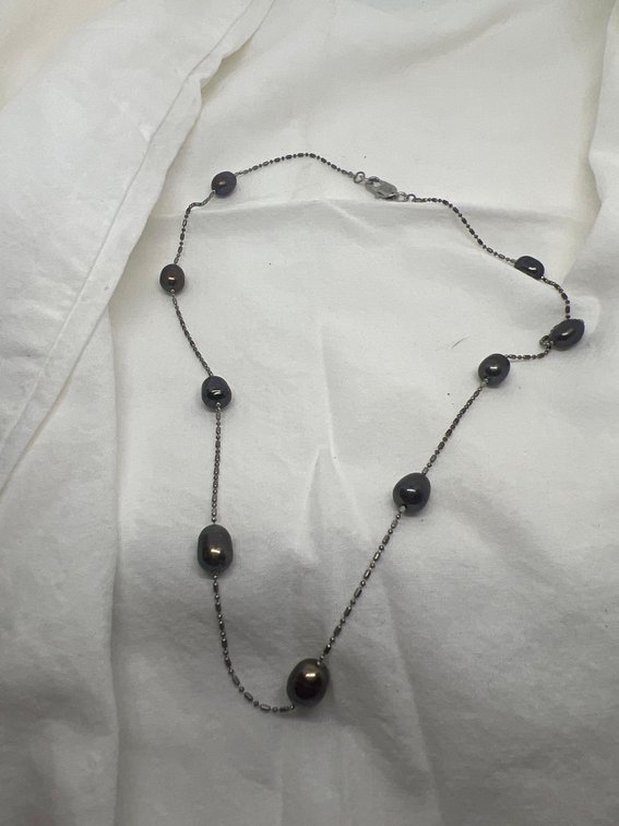 925 Silver Tahitian Baby Pearl Necklace!