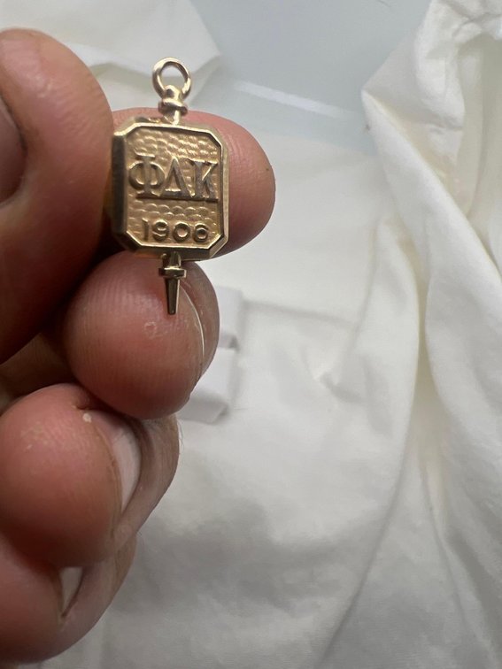 1906 PURE GOLD 14k IAK Fraternity collectors pin, I CANT FIND 1 OF THESE ONLINE! SUPER RARE!