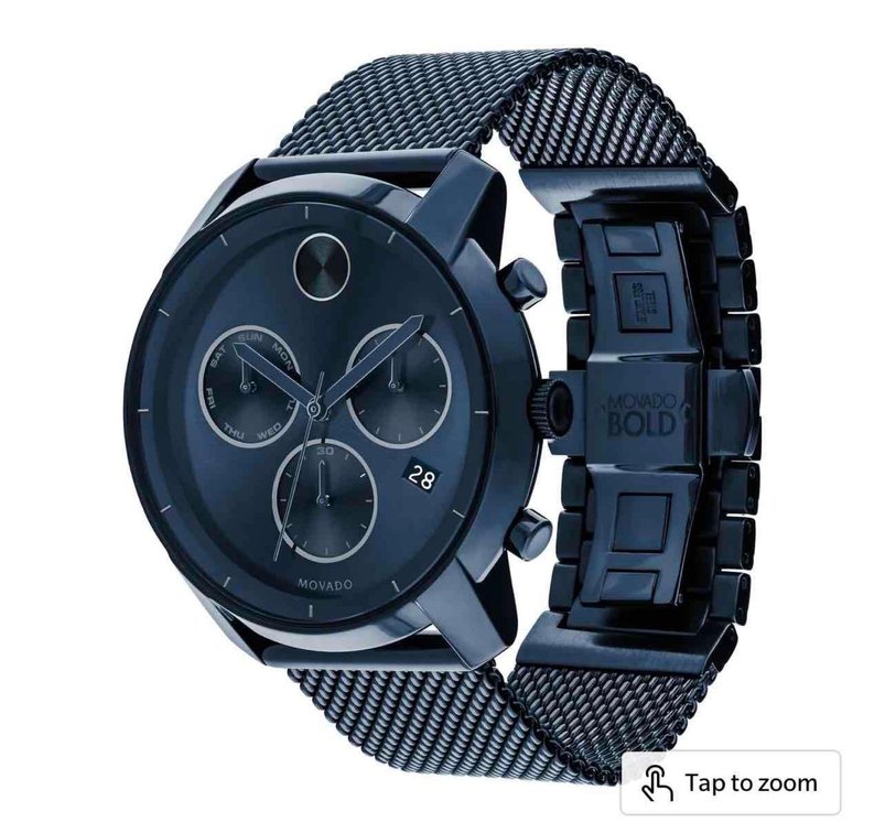 MOVADO BOLD  BLUE MENS WATCH BRAND NEW $795 with tags from Kays Jewelry