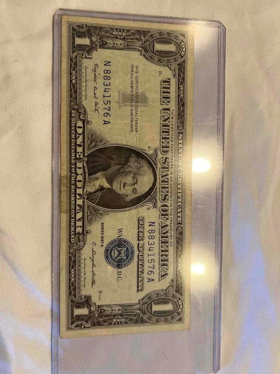 VERY RARE SILVER CERTIFICATE!! LETTER E Mint Condition! $380 bill!