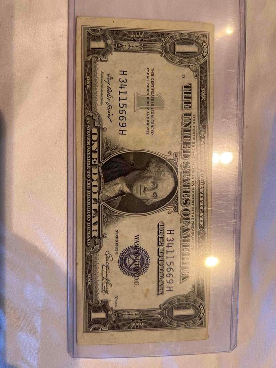 VERY RARE SILVER CERTIFICATE!! LETTER  H Mint Condition! $310 bill!