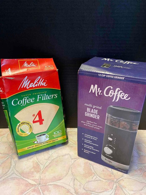 Mr. Coffee - Coffee Grinder & Coffee Filters