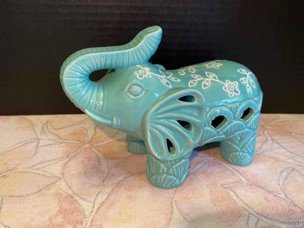 Ceramic Elephant Figurine 