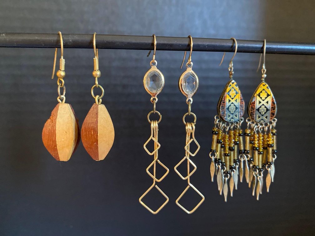 (X's 3) Pairs of Hand-Made Earrings 
