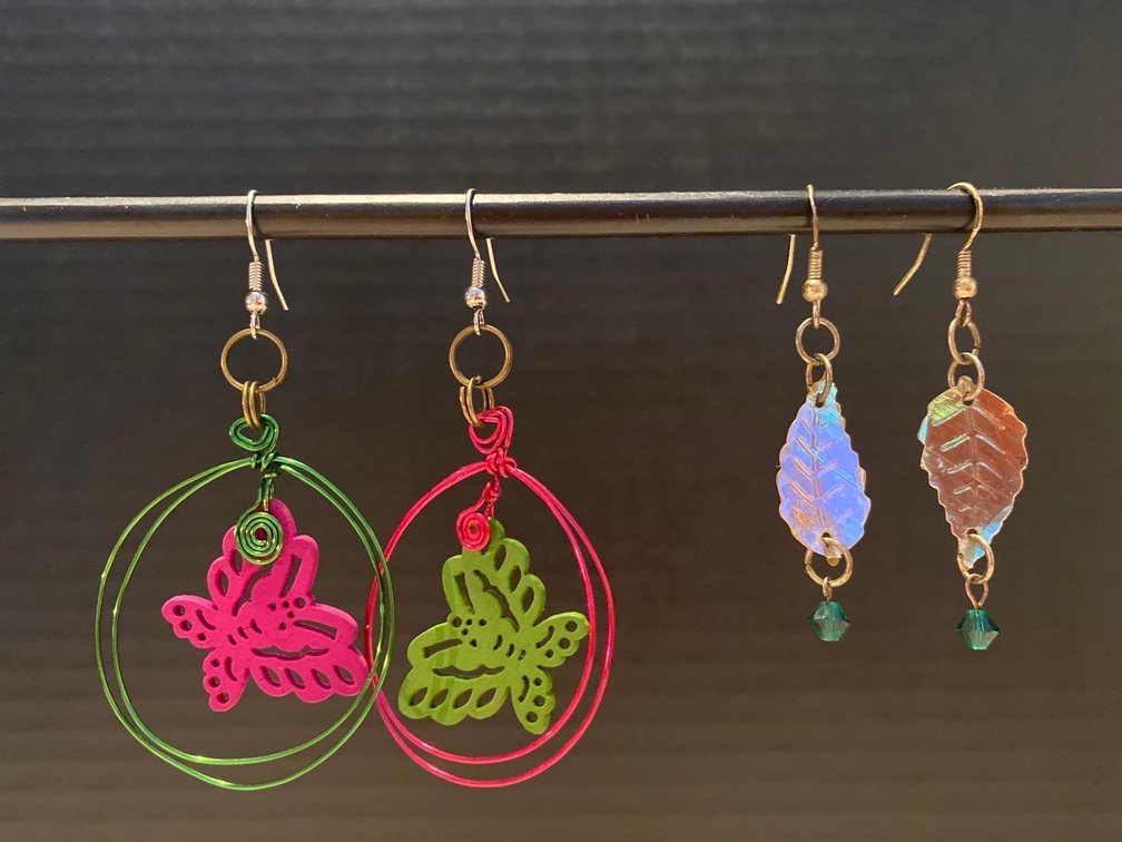 (X's 2) Pairs of Hand-Made Earrings 