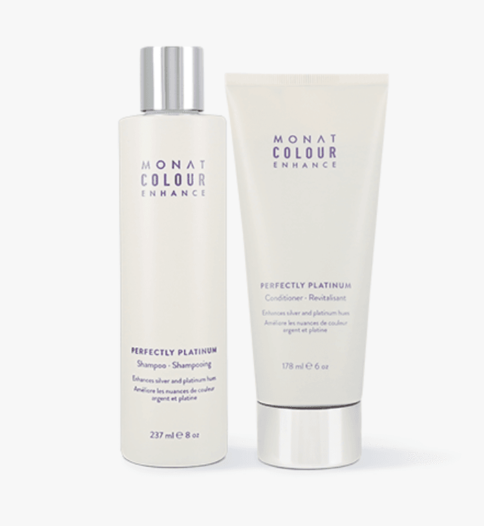 Monat Perfectly Platinum Shampoo & Conditioner Courtesy of Janice Bond, LLC