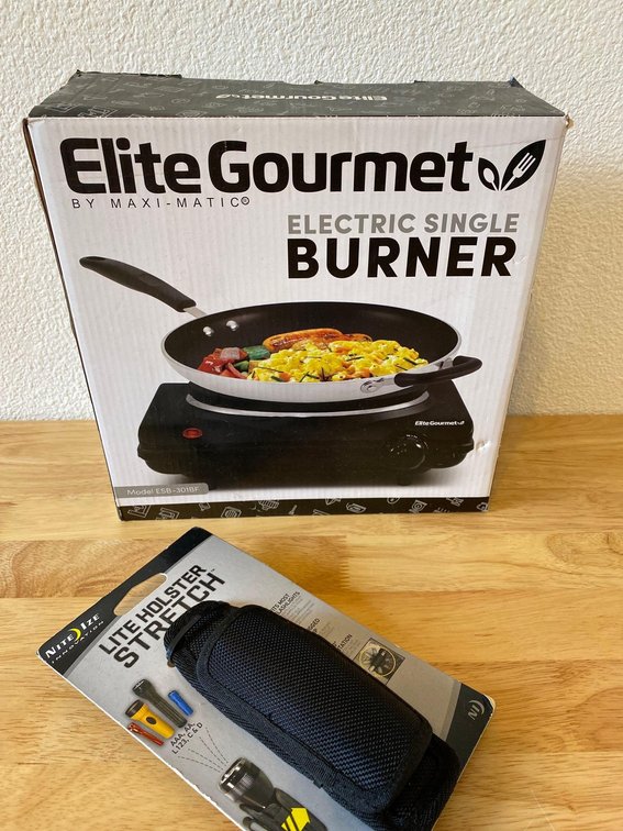 Elite Gourmet Electric Burner & NEW Flashlight Holster