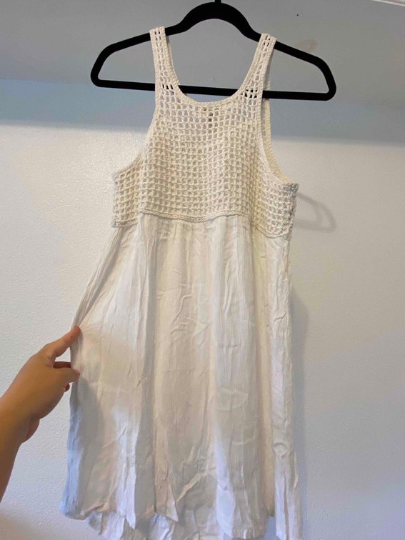 (L) Billabong Crochet-Top Dress 