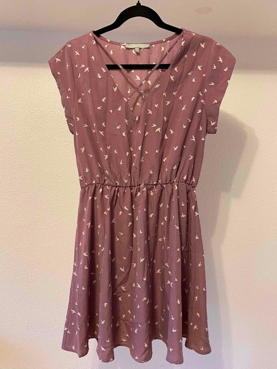 (L) SweetRain Cap-Sleeve Dress