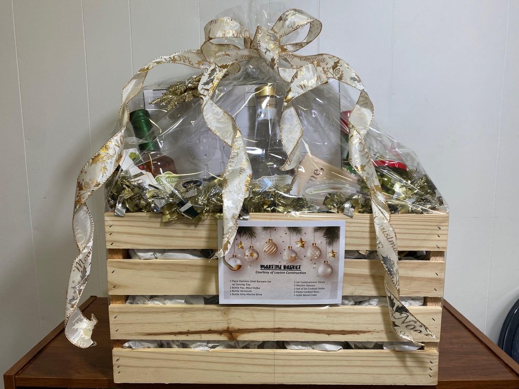 Martini gift basket Courtesy of Layton Construction