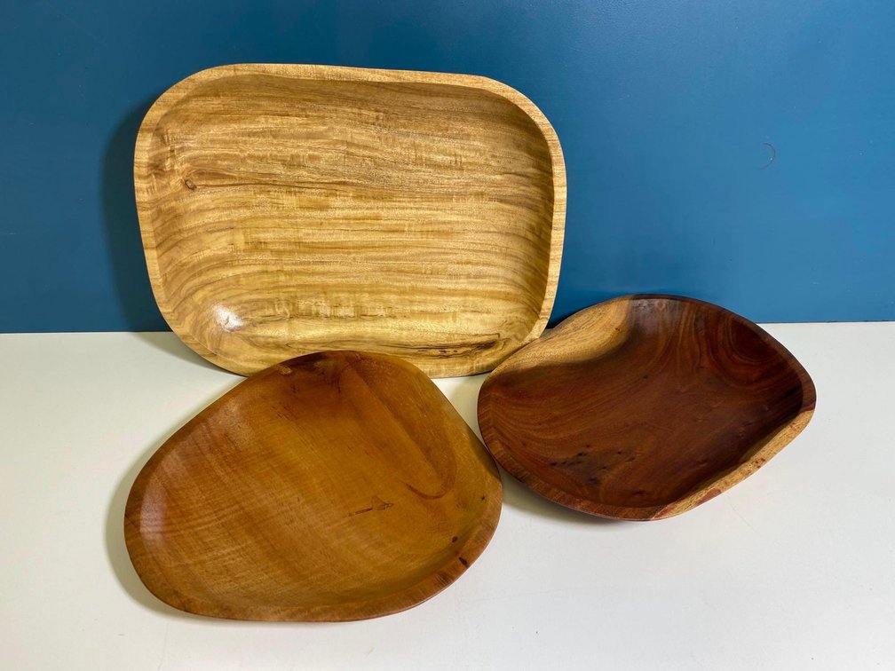 Kauai Woods 3 Tray Set by Mark Hubbard