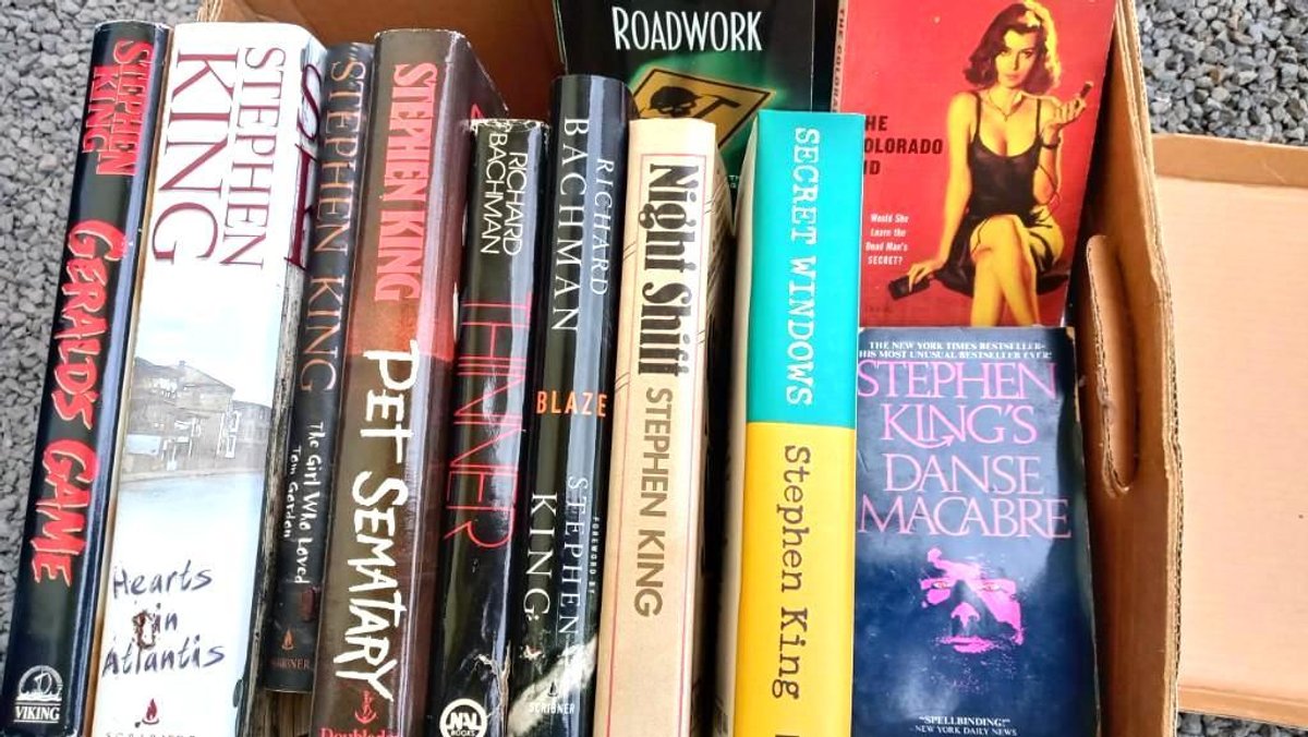 BOX #3 of Stephen King books, mostly first edition and hard back.