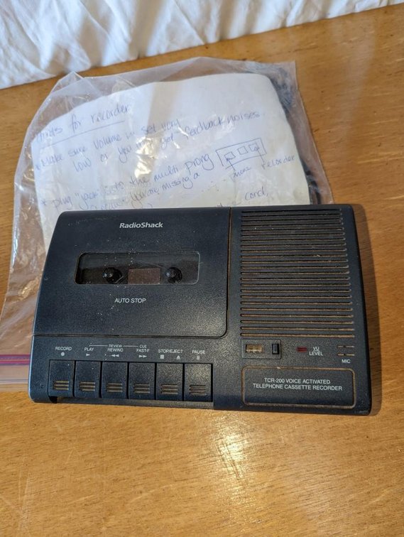 RadioShack TCR-200 Voice Activated Telephone Cassette Recorder