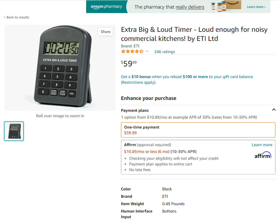 (X’s 2) ETI Ltd Extra Big & Loud Timer