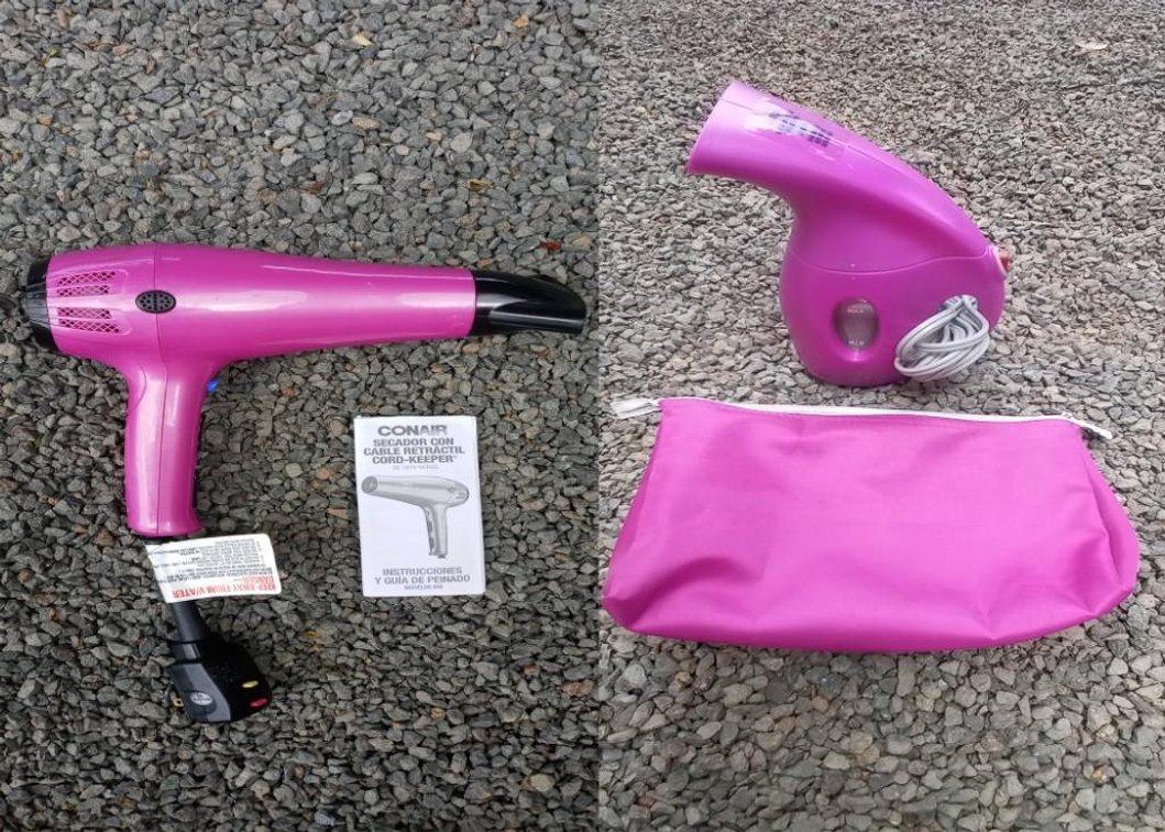 Portable steamer and  Con Air hair dryer