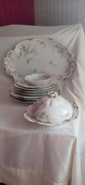 Antique French Haviland - Apple Blossom Pattern - Stamped Haviland Limoges France  