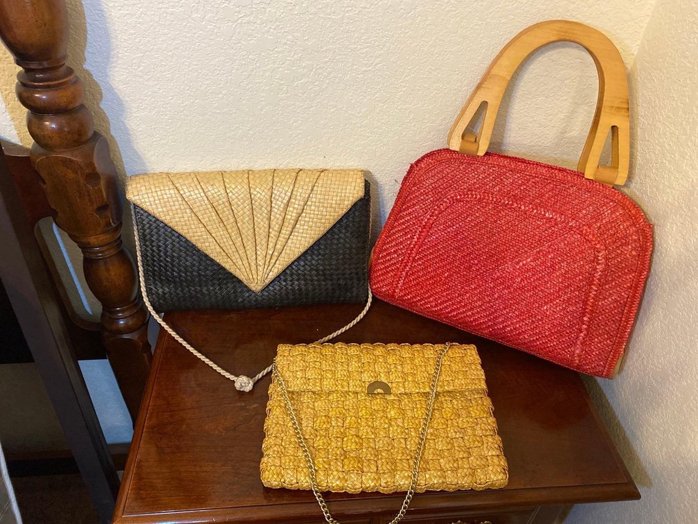 (X's 3) Vintage Woven Purses