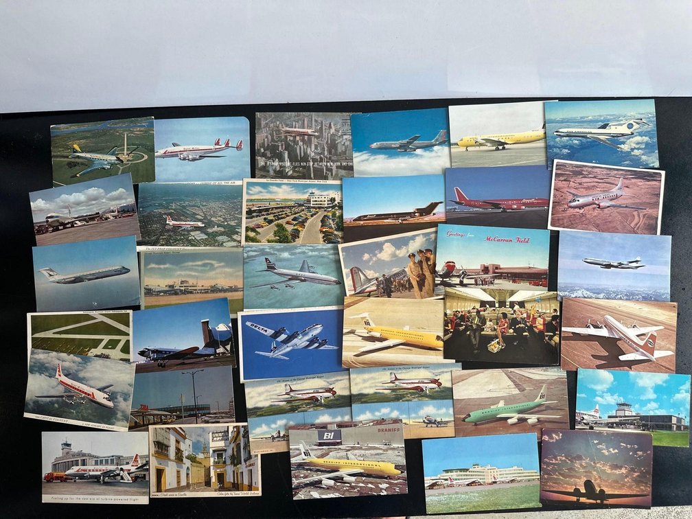 Vintage Used and Unused Aviation Postcards 