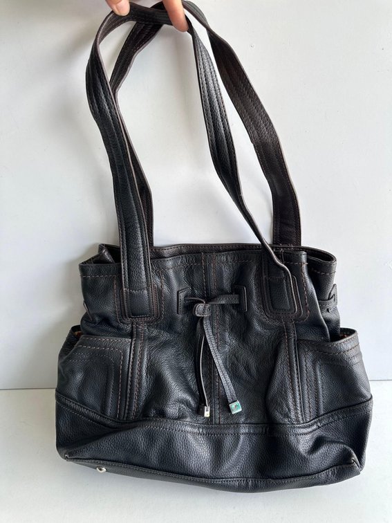 Gnanello Black with Brown Interior Purse 