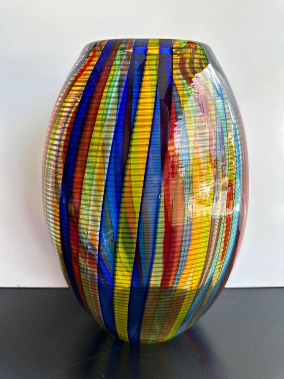 Rare ETRO Brand Vase From Hand Blown Murano Glass