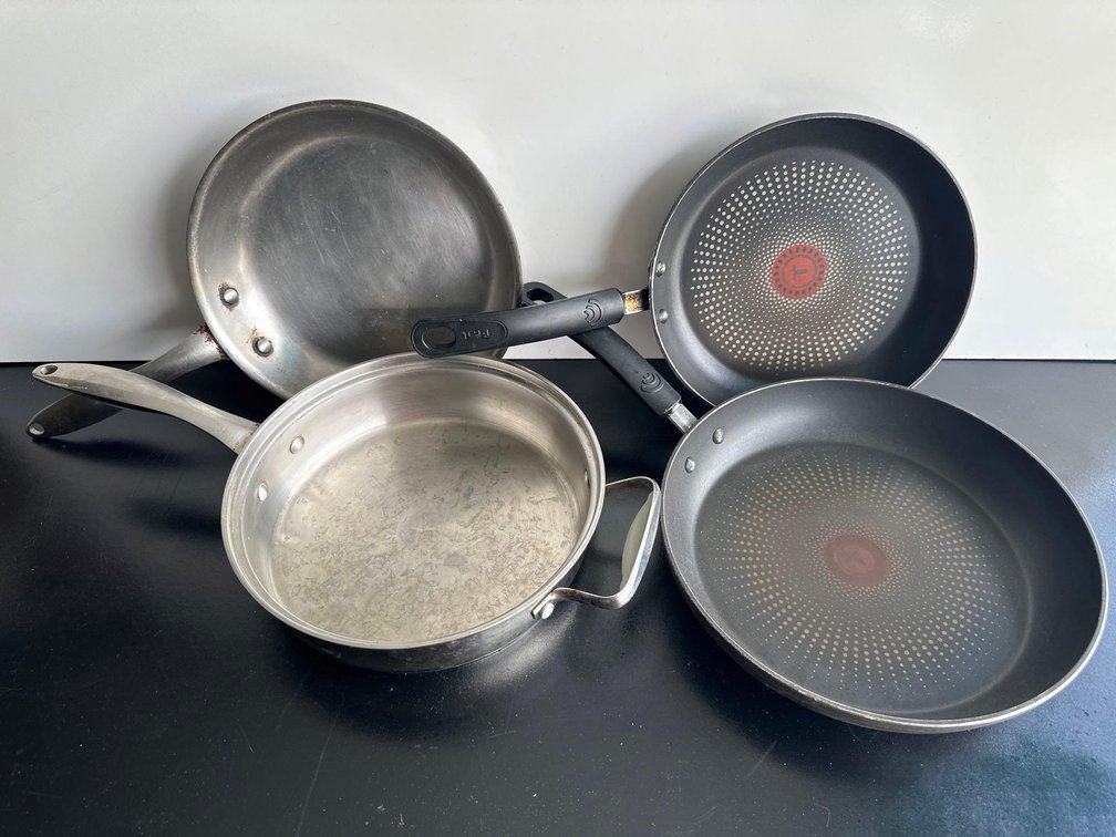 Tools of the Trade Stainless Steel and T-Fal Cookware 