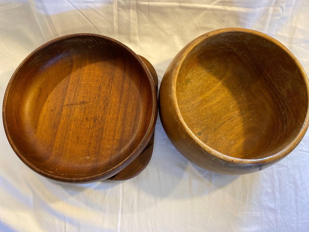 Wood Bowls + Holder