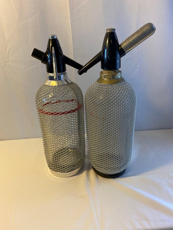 Two Sparkling Water Seltzer Bottles