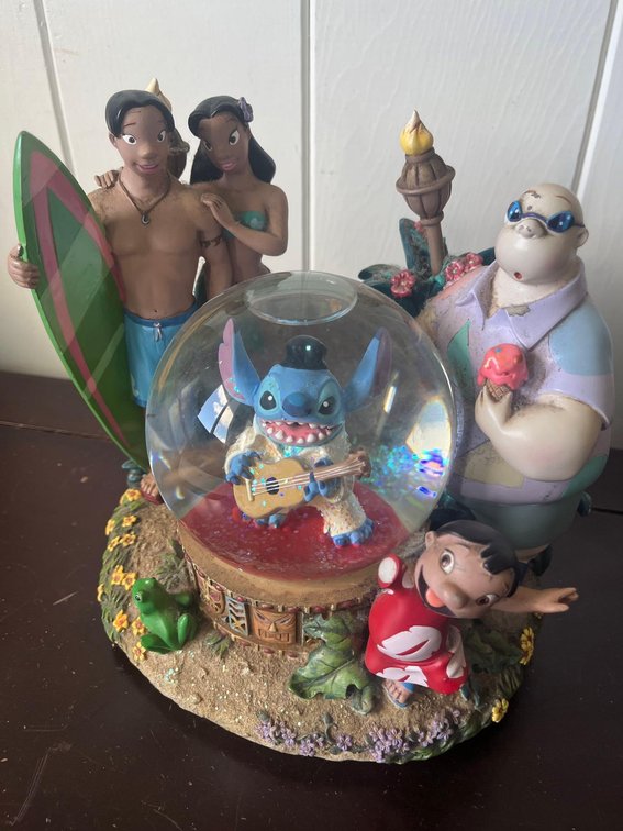 Disney Lilo and Stitch as Elvis Musical Snow Globe