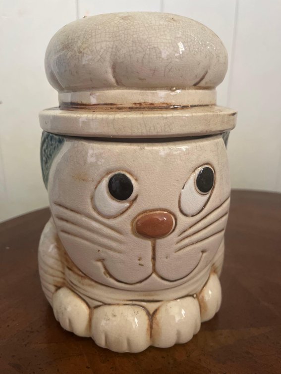 Pottery Cookie Jar with Salt