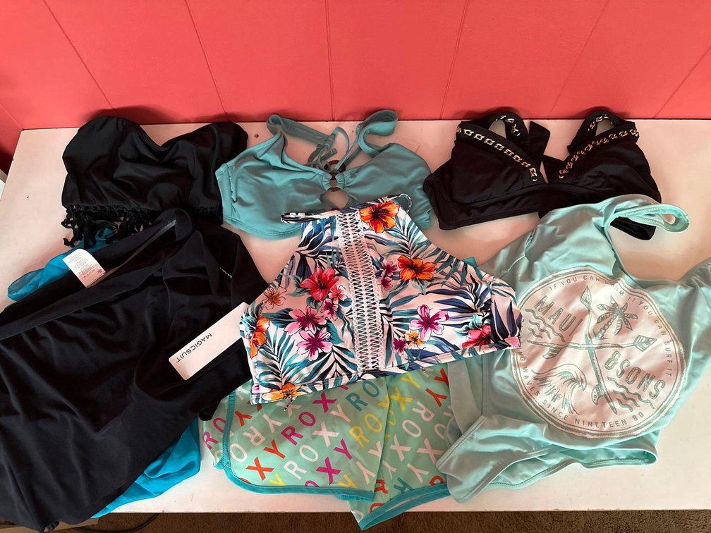 Mixed Lot of Swim Suit Bottoms and Tops 