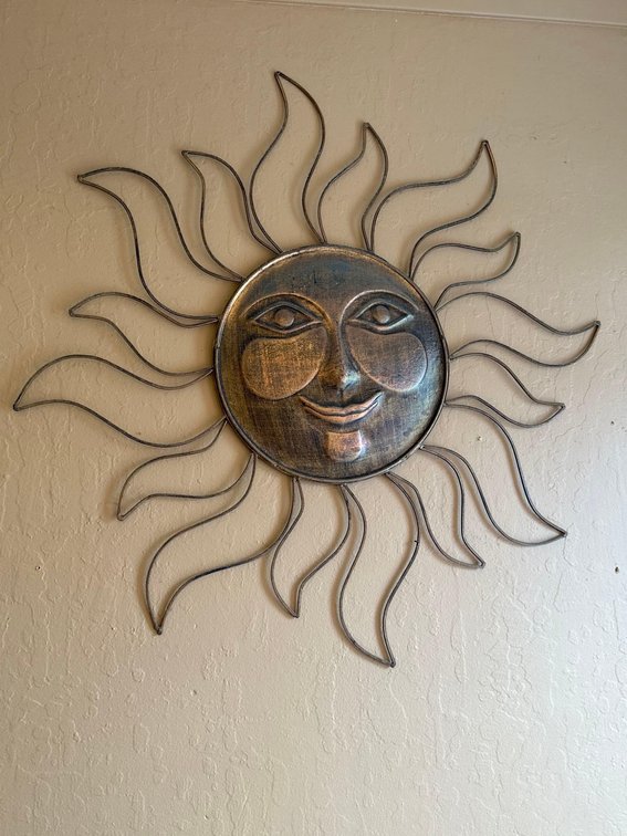 29" Metal Sun Wall Decor 