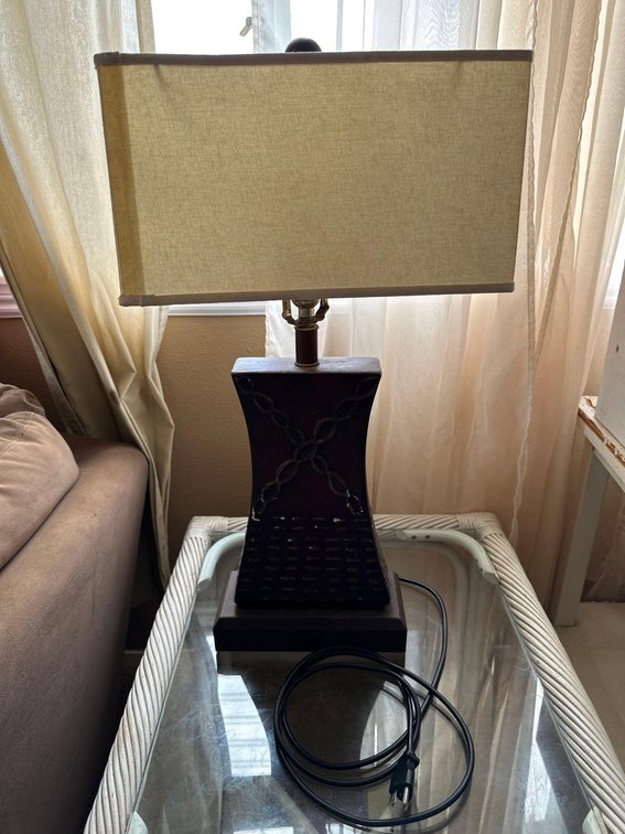 27" Tall Rustic Island Style Ceramic Table Lamp 