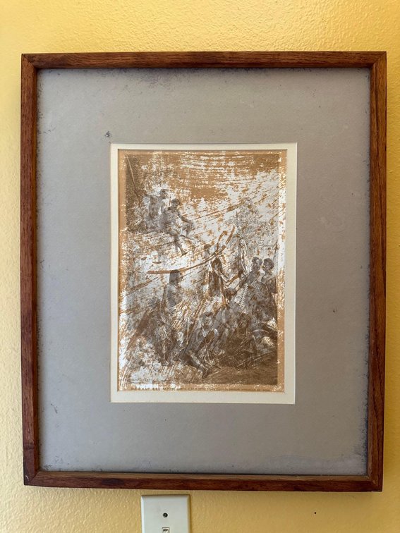 19" x 23" Native American Indian Tribe Print Picture with Frame