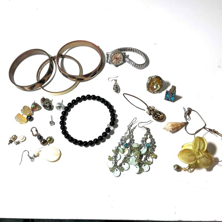 Mixed Lot of Bracelets, Earrings, Rings
