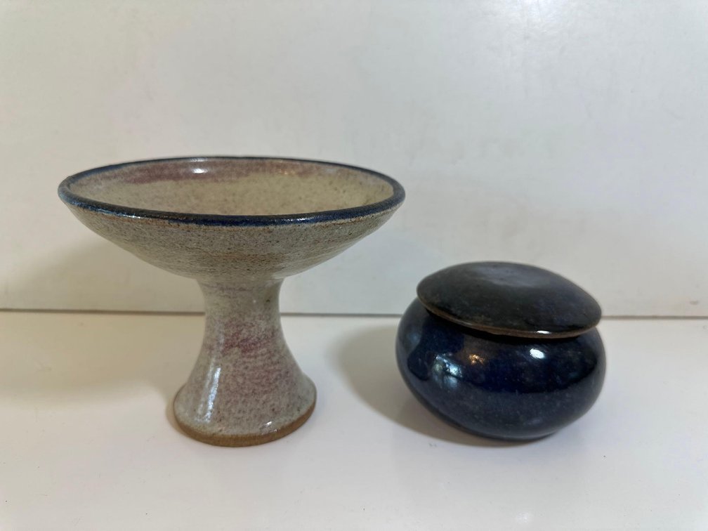 (X's 2) Signed "Gilleran" Stoneware Hand Made Pottery Pieces