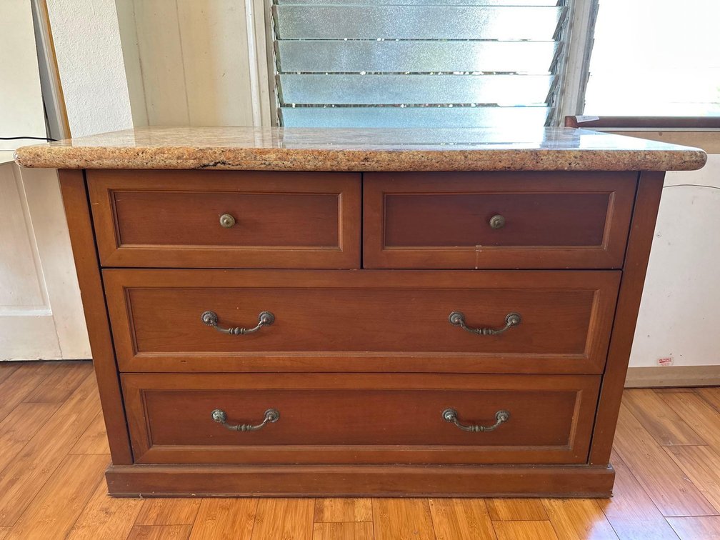 4ft Long Stone/Granite Top Buffet 