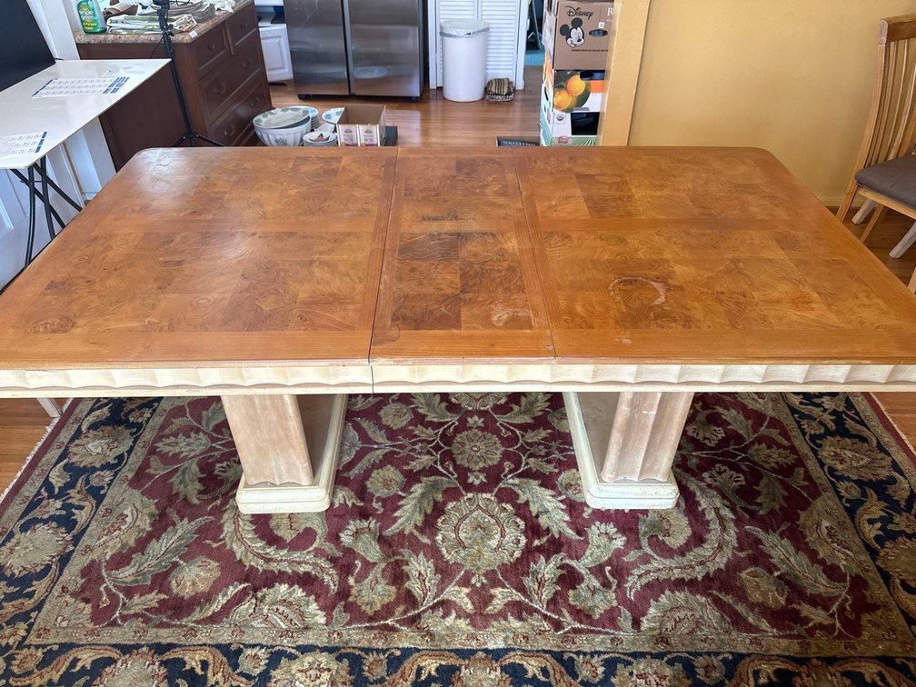 78" + Wood Dining Table with Pillar Legs 