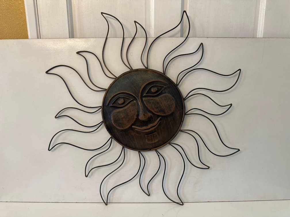 27" Metal Sun Wall Decor Made in India 