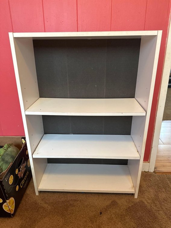 35" Tall White Laminate Shelf 