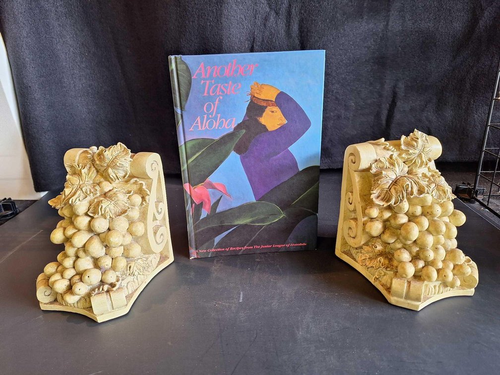Book ends and cookbook 