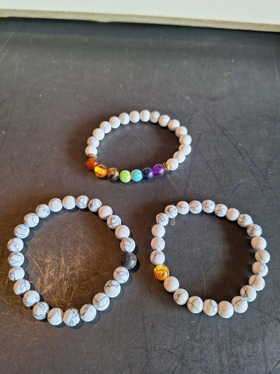 Lava Rock Stretch Braclets 