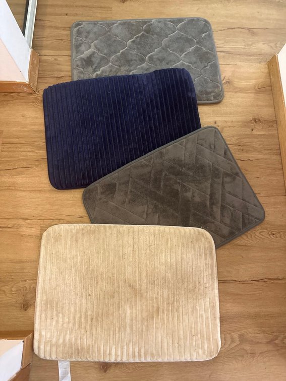 Four Foam Filled Area Bath Mats