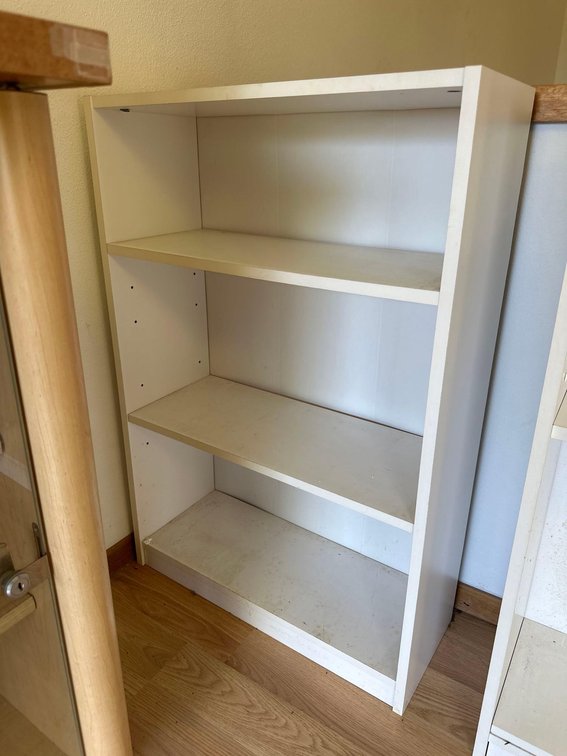 2' x 9" White Laminate Wood Shelf Dresser