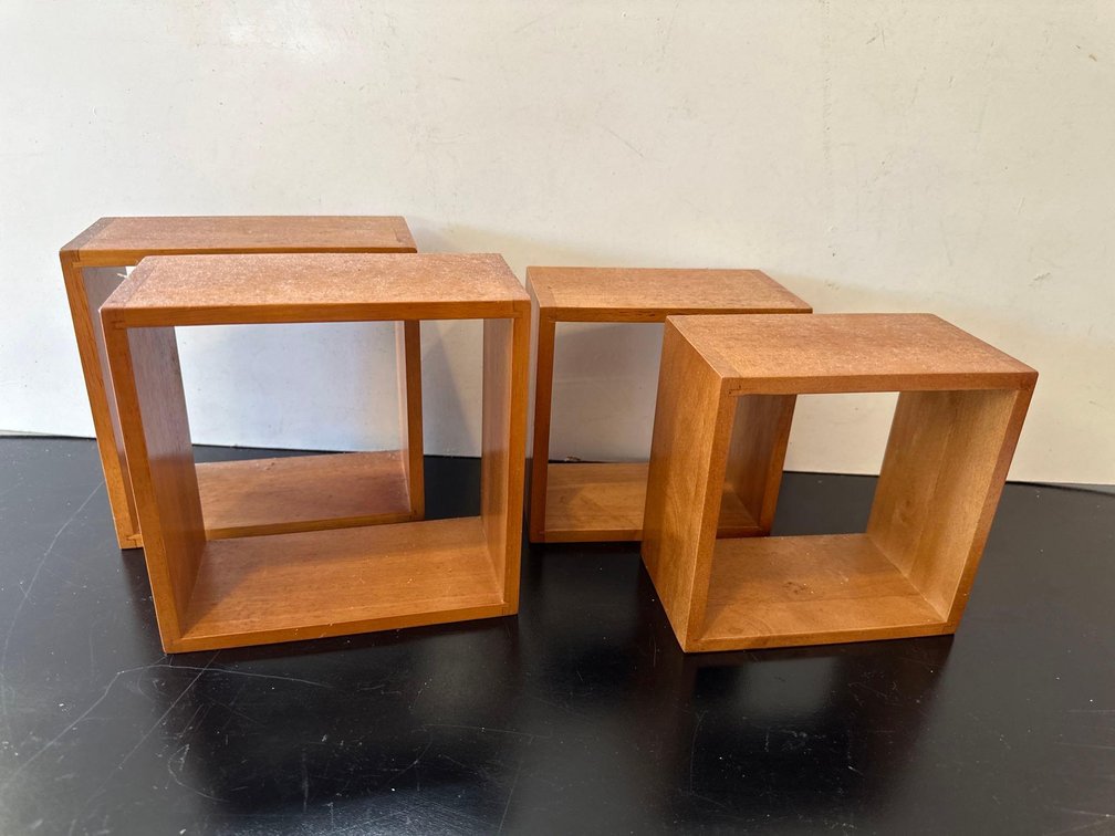 (X's 4) Open Box Wood Hanging Shelves
