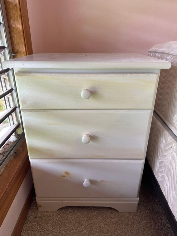 19"L x 15.5"W x 25"H Simple Wood Nightstand Table Dresser